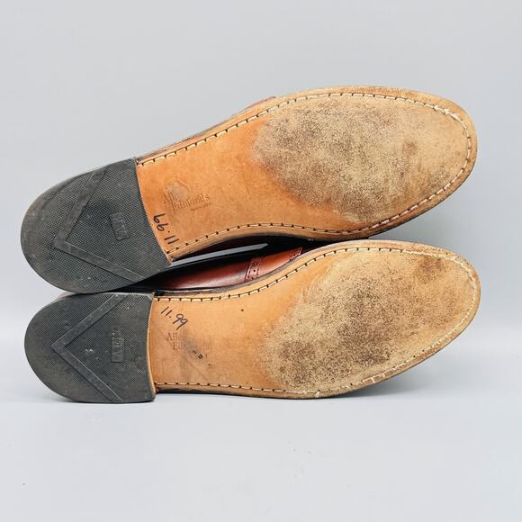 Allen Edmonds Shoes Mens 10 C Brown Leather Loafers Dress USA Springvale - Picture 8 of 11